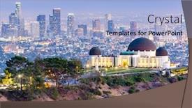  Presentation with downtown los angeles - PPT layouts having los-angeles-california-usa-downtown background and a light blue colored foreground