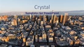  Presentation with downtown los angeles - Slides featuring los-angeles-california-usa-february background and a sky blue colored foreground