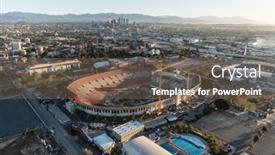  Presentation with memorial - Audience pleasing PPT theme consisting of los-angeles-california-usa-february backdrop and a violet colored foreground