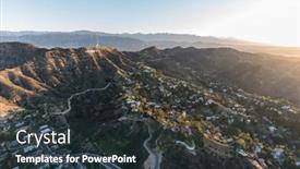  Presentation with popular - Presentation theme enhanced with los-angeles-california-usa-february background and a tawny brown colored foreground