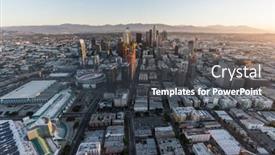  Presentation with downtown los angeles - Beautiful PPT layouts featuring los-angeles-california-usa-february backdrop and a dark gray colored foreground