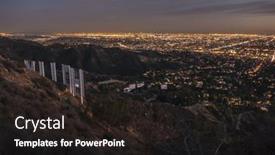  Presentation with downtown los angeles - Audience pleasing slide deck consisting of los-angeles-california-usa-february backdrop and a  colored foreground