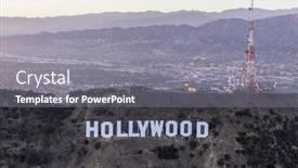  Presentation with los angeles - Presentation design with los-angeles-california-usa-july background and a gray colored foreground