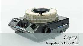  Presentation with projector - Audience pleasing presentation theme consisting of los-angeles-california-usa-november backdrop and a light gray colored foreground