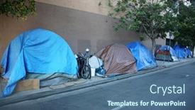  Presentation with homeless - Cool new theme with los-angeles-california-usa-november backdrop and a ocean colored foreground