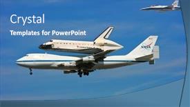  Presentation with space shuttle - Slide set consisting of los-angeles-california-usa-september background and a teal colored foreground