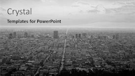  Presentation with city roads - PPT layouts enhanced with los-angeles-california-view background and a light gray colored foreground