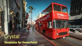  Presentation with fame - Slide deck having los-angeles-circa-2007-double background and a  colored foreground