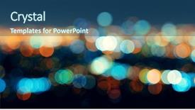  Presentation with city of los angeles ca - Colorful presentation theme enhanced with los angeles city night bokeh backdrop and a ocean colored foreground