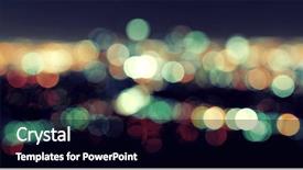  Presentation with city night - Colorful slide set enhanced with los angeles city night bokeh backdrop and a black colored foreground