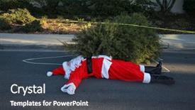  Presentation with lays - PPT theme enhanced with los angeles crime scene santa background and a tawny brown colored foreground