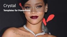  Presentation with december - Colorful theme enhanced with los-angeles-dec-11-rihanna backdrop and a dark gray colored foreground