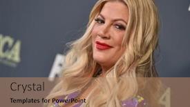  Presentation with february - Beautiful slides featuring los-angeles-feb-06-actress backdrop and a coral colored foreground