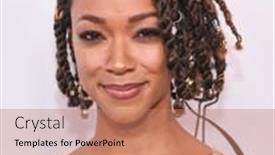  Presentation with green los angeles - Slide set featuring los-angeles-feb-19-sonequa background and a coral colored foreground