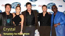  Presentation with west - Beautiful PPT theme featuring los-angeles-feb-20-keith backdrop and a tawny brown colored foreground