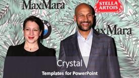  Presentation with oscar - Presentation theme enhanced with los-angeles-feb-24-guest background and a dark gray colored foreground