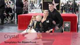  Presentation with hollywood star - Amazing PPT theme having los-angeles-feb-5-willow backdrop and a  colored foreground