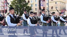  Presentation with chinese new year 2019 - Presentation theme featuring los-angeles-february-9-2019 background and a ocean colored foreground