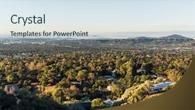  Presentation with downtown los angeles - Colorful slide set enhanced with los angeles from san gabriel backdrop and a sky blue colored foreground