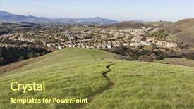  Presentation with los angeles - Audience pleasing presentation theme consisting of los angeles in thousand oak backdrop and a tawny brown colored foreground