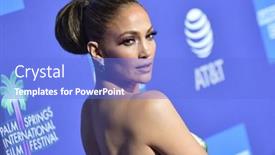  Presentation with gala awards - Beautiful presentation theme featuring los-angeles-jan-02-jennifer backdrop and a cobalt blue colored foreground