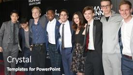  Presentation with cure - Theme having los-angeles-jan-18-cast background and a  colored foreground