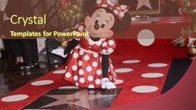  Presentation with hollywood star - Presentation theme enhanced with los-angeles-jan-22-minnie background and a  colored foreground