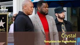  Presentation with hollywood star - Amazing PPT layouts having los-angeles-jan-30-dr backdrop and a tawny brown colored foreground