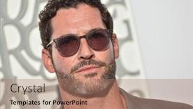  Presentation with 50th - Presentation design featuring los-angeles-jul-10-tom background and a coral colored foreground