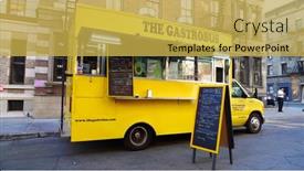  Presentation with gastro - Presentation consisting of los-angeles-july-25-gastro background and a yellow colored foreground