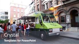  Presentation with green los angeles - Slide set featuring los-angeles-july-25-green background and a dark gray colored foreground