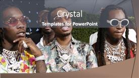  Presentation with microsoft - Audience pleasing slide deck consisting of los-angeles-jun-25-migos backdrop and a gray colored foreground