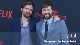  Presentation with stranger things - Slide set with los-angeles-jun-28-matt background and a ocean colored foreground