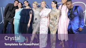  Presentation with members - Beautiful PPT layouts featuring los-angeles-jun-4-cast backdrop and a violet colored foreground