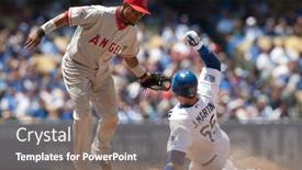  Presentation with angels - Cool new PPT layouts with los-angeles-june-30-dodgers backdrop and a gray colored foreground