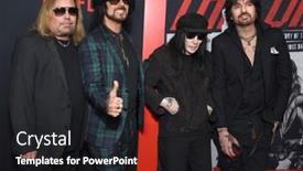  Presentation with dirt - Audience pleasing presentation design consisting of los-angeles-mar-18-motley backdrop and a dark gray colored foreground