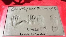  Presentation with hand print - 