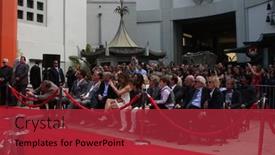  Presentation with handprints - Beautiful presentation theme featuring los-angeles-mar-28-helen backdrop and a red colored foreground