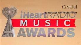  Presentation with awards - Presentation theme having los-angeles-mar-29-iheart background and a coral colored foreground