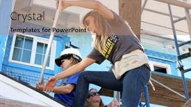  Presentation with humanity - Colorful PPT layouts enhanced with los-angeles-mar-8-kelly backdrop and a coral colored foreground