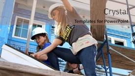  Presentation with humanity - Audience pleasing theme consisting of los-angeles-mar-8-kelly backdrop and a coral colored foreground