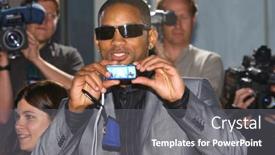  Presentation with matrix - Beautiful slide deck featuring los-angeles-may-07 backdrop and a gray colored foreground