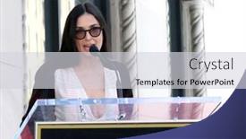  Presentation with fame - Cool new slide set with los-angeles-may-1-demi backdrop and a light gray colored foreground