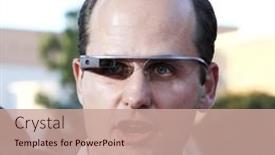  Presentation with google glass - PPT theme with los-angeles-may-29 background and a  colored foreground
