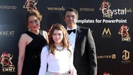  Presentation with awards - Beautiful presentation design featuring los-angeles-may-3-yvonne backdrop and a dark gray colored foreground