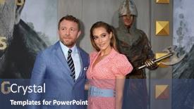  Presentation with king arthur - PPT theme enhanced with los-angeles-may-8-guy background and a ocean colored foreground