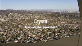  Presentation with los angeles - PPT theme having southerners - aerial of pacific palisades background and a violet colored foreground