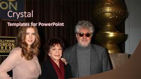  Presentation with award - Audience pleasing slide deck consisting of los-angeles-nov-9-amy backdrop and a wine colored foreground