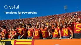  Presentation with trojan - PPT theme consisting of los-angeles-november-1-2007 background and a ocean colored foreground