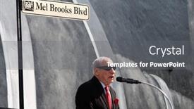  Presentation with dedication - Presentation theme enhanced with los-angeles-oct-23-mel background and a gray colored foreground